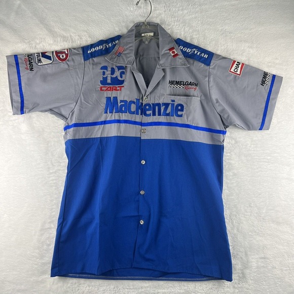 Vintage Hemelgarn Racing Scott Goodyear Shirt Medium CART Indy Car Pit Crew